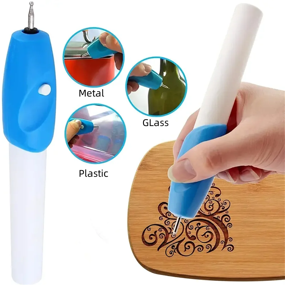 Workshop Tools For Carpentry - Mini stylo de gravure électrique bleu,
