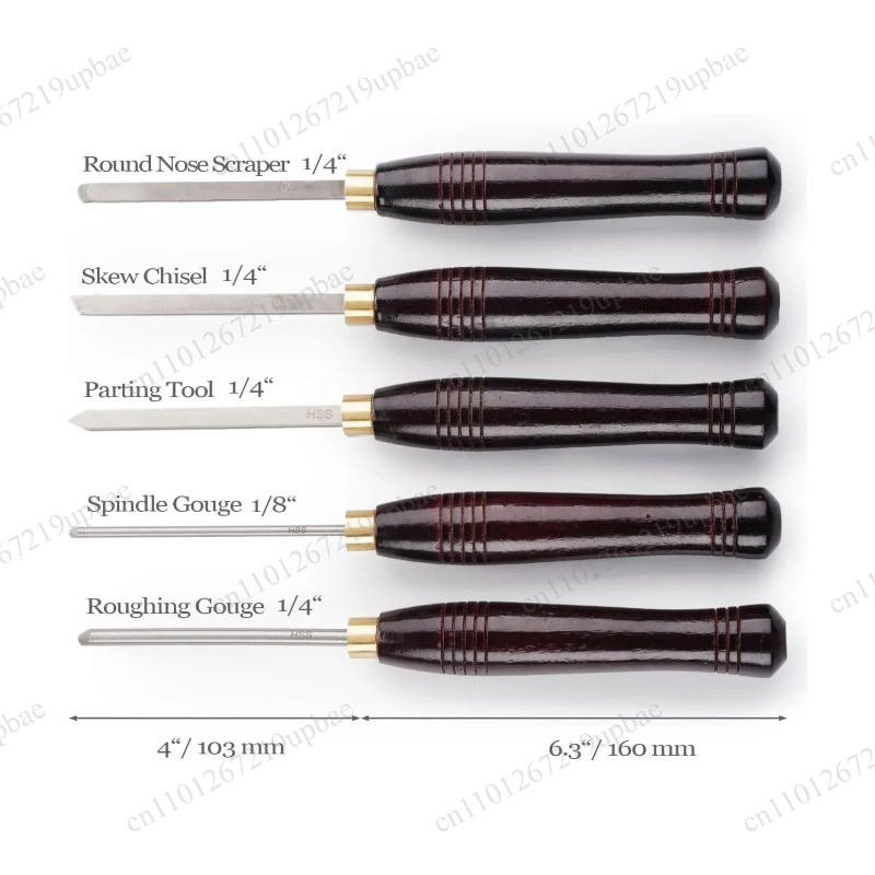 Chisel Set Wood - Ensemble de 5 ciseaux de tour