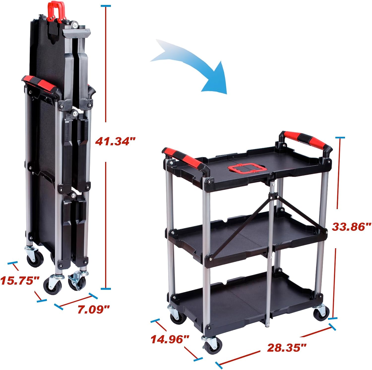 Chariot de service pliable à 3 - Workshop Tools Trolley avis et prix